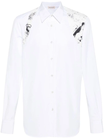 Alexander Mcqueen Fold Harness Shirt In White