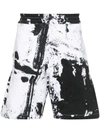 Alexander Mcqueen All Over Print Bermuda Shorts In White