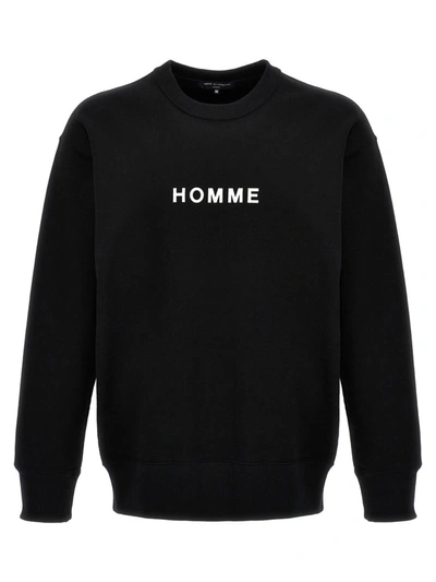 Comme Des Garçons Homme Deux Comme Des Garҫons Homme Logo Printed Crewneck Sweatshirt In Black