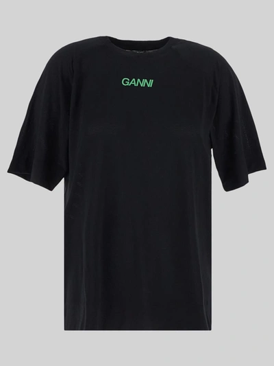 Ganni T-shirt In Black