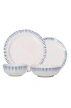 Juliska Sitio Stripe 4 Piece Dinnerware Place Setting In Whitewash Delft Blue