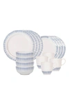 Juliska Sitio Stripe 16-piece Dinnerware Set In Delft Blue