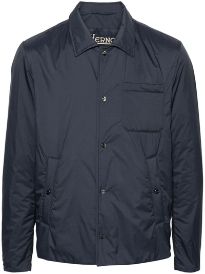 Herno Ecoage Shirt In Blue