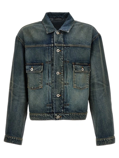 Kenzo Stone Bleach Trucker Jacket In Blue