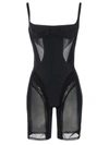 Mugler Panelled-design Playsuit In Black