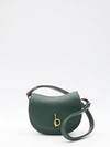 Burberry Rounded Shoulder Bag With Gold-tone Clasp In Green