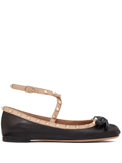 Valentino Garavani Garavani Rockstud Ballerina Flats In Black