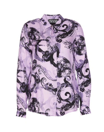 Versace Jeans Couture Shirts In Purple