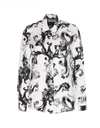 Versace Jeans Couture Watercolour Baroque Shirt In White