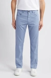 Canali Regular Fit 5-pocket Cotton Stretch Twill Pants In Light Blue