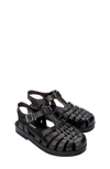 Melissa Mini  Kids' Mini Posession Jelly Fisherman Sandal In Black Glit