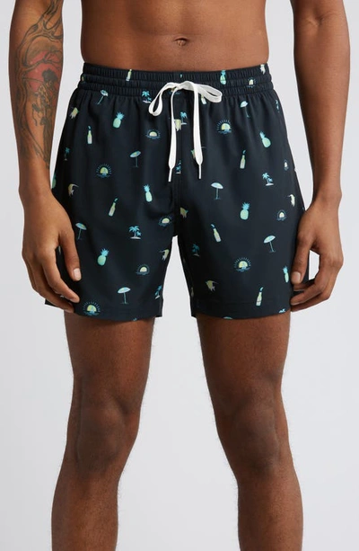 Chubbies Classic Lined 5.5-inch Swim Trunks In Black