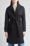 VIA SPIGA WATER REPELLENT COTTON BLEND TRENCH COAT