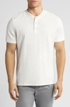 Robert Barakett Camus Short Sleeve Henley In Offwhite