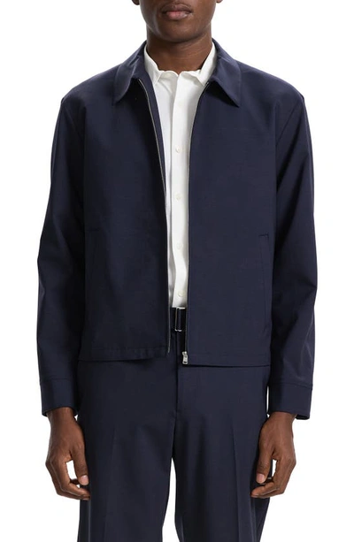 Theory Hazeleton New Tailored Stretch Virgin Wool Jacket In Navy