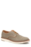 Johnston & Murphy Upton Knit Wingtip Derby In Taupe Heathered Knit
