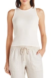 Splendid Ribbed Tank Top In Moonstone