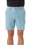 O'neill Men's Reserve Light Check Hybrid 19" Outseam Shorts In Indigo