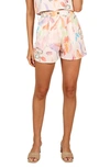 Petal And Pup Carey High Waisted Shorts In White Multi