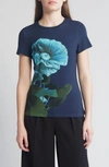 TED BAKER MERIDI FLORAL PRINT FITTED T-SHIRT
