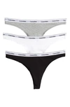 CALVIN KLEIN 3-PACK COTTON THONGS