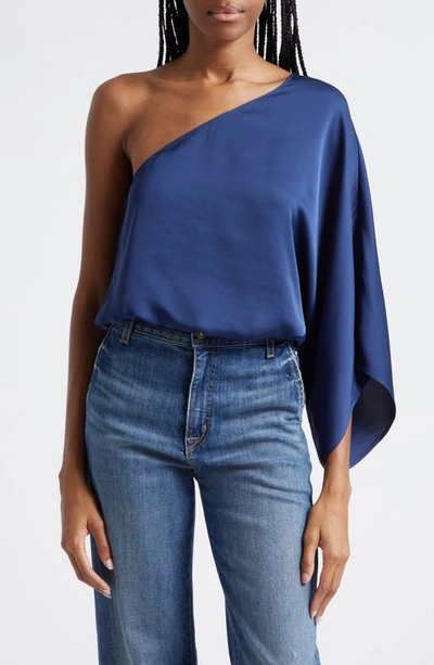 RAMY BROOK GINA ONE-SHOULDER SATIN TOP