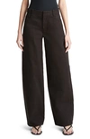 Vince Washed Twill Wide-leg Pants In Black