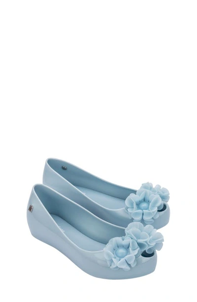 Mini Melissa Ultra Girl Springtime Kids Ballerina Flat In Blue