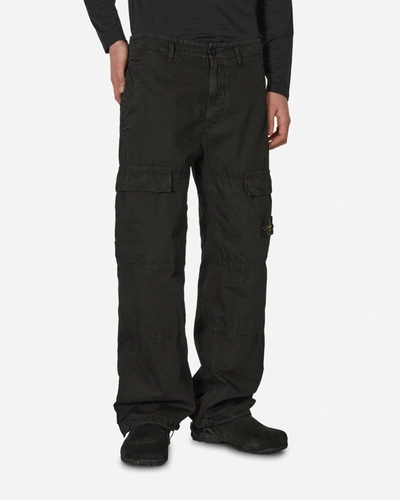 Stone Island Men's Slim-fit Cotton Cargo Pants In Black
