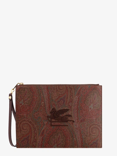 Etro Clutch In Marrone