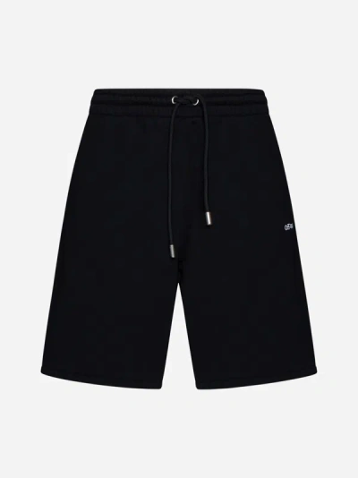 Off-white Arrow Bandana Bermuda Shorts In Black