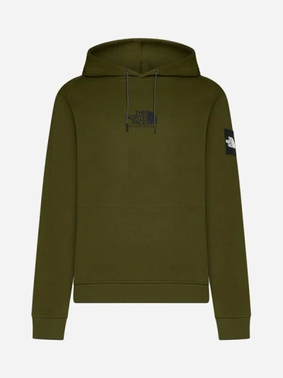 The North Face Fine Alpine Cotton Hoodie In Forest Olive