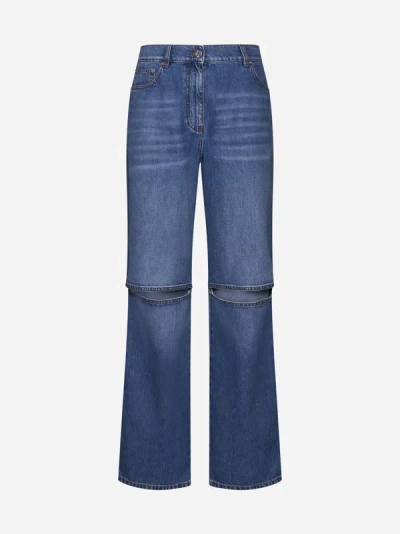 Jw Anderson J.w. Anderson Cut-out Bootcut Jeans In Blue