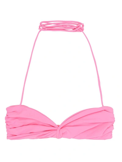 Magda Butrym Knot Bikini Top In Pink
