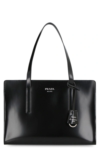 Prada Re-edition 1995 Leather Handbag In Black