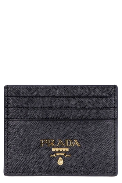 Prada Logo Leather Card Holder