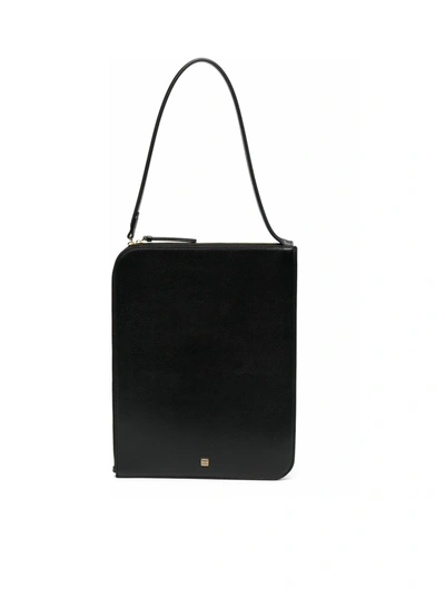 Totême Logo-plaque Slim Shoulder Bag In Black