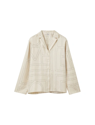 TOTÊME SILK SHIRT WITH MONOGRAM