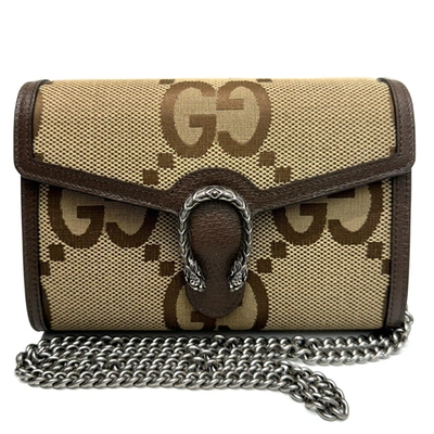 Gucci Dionysus Beige Canvas Shopper Bag ()