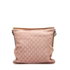 GUCCI GUCCI GG CANVAS PINK CANVAS SHOULDER BAG (PRE-OWNED)