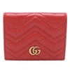 GUCCI GUCCI RED LEATHER WALLET  (PRE-OWNED)