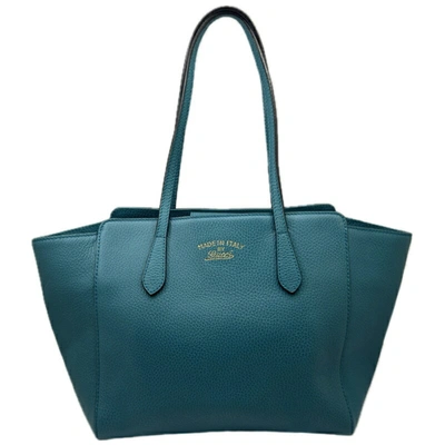 Gucci Swing Blue Leather Shoulder Bag ()