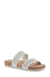 Cliffs By White Mountain Thrilled Laser Cut Sandal In White/ Burnished/ Smooth