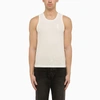 Amiri White Waffle Tank Top In White