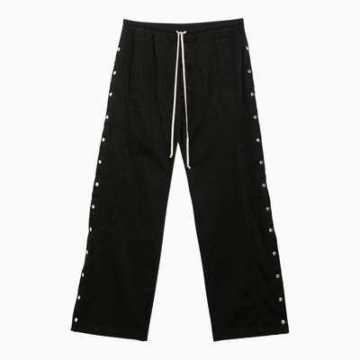 Rick Owens Drkshdw Drkshdw Wide Trousers With Metal Buttons In Black