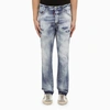 Dsquared2 Distressed Straight-leg Jeans In Blue