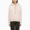 Off-white Maxi Hoodie Laundry With Logo And Patch Pocket In Pink