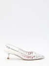 Roger Vivier I Love Vivier Multistrap Slingback Pumps In Leather In Silver