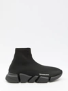 Balenciaga Black Speed Recycle Sock Sneakers In Black