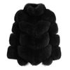 Wanan Touch Classic Black Fox Fur Jacket